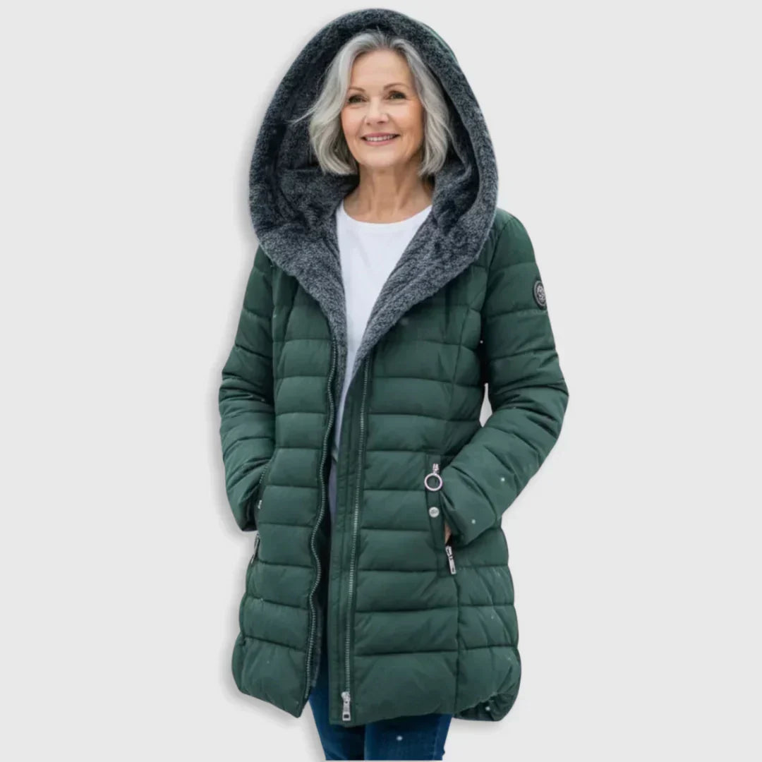 Hooded Quilted Padded Winter Coat
