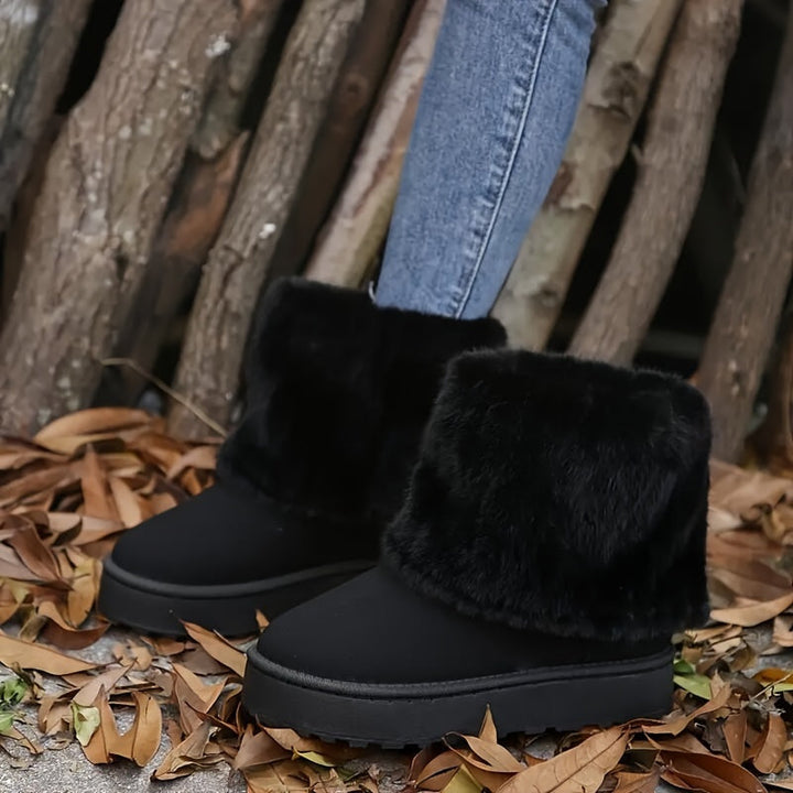 Women's Plush-Lined Platform Ankle Boots