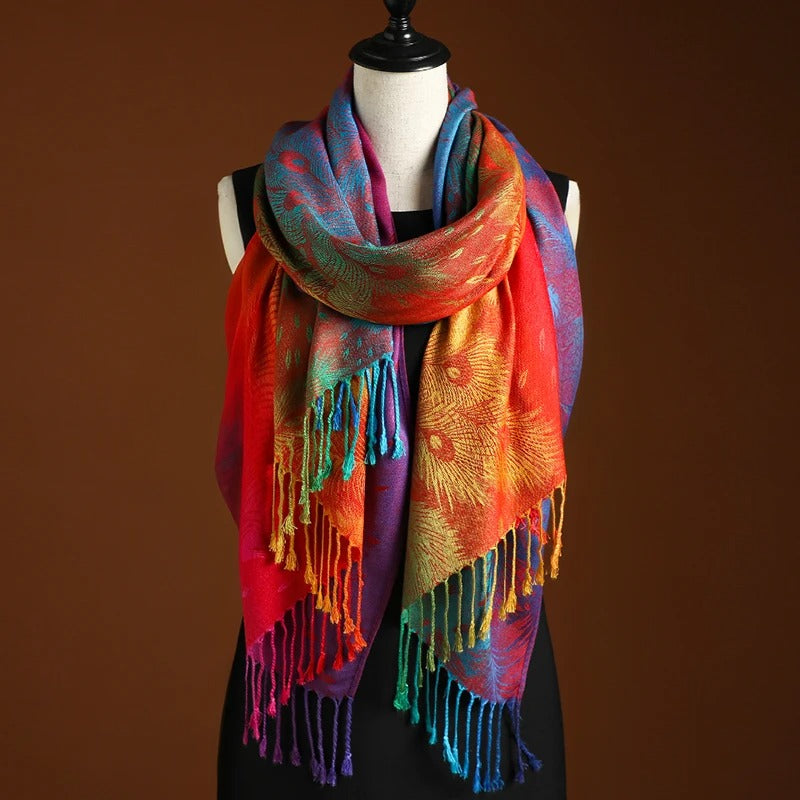 Women's Soft Knit Boho Wrap Shawl - Gold