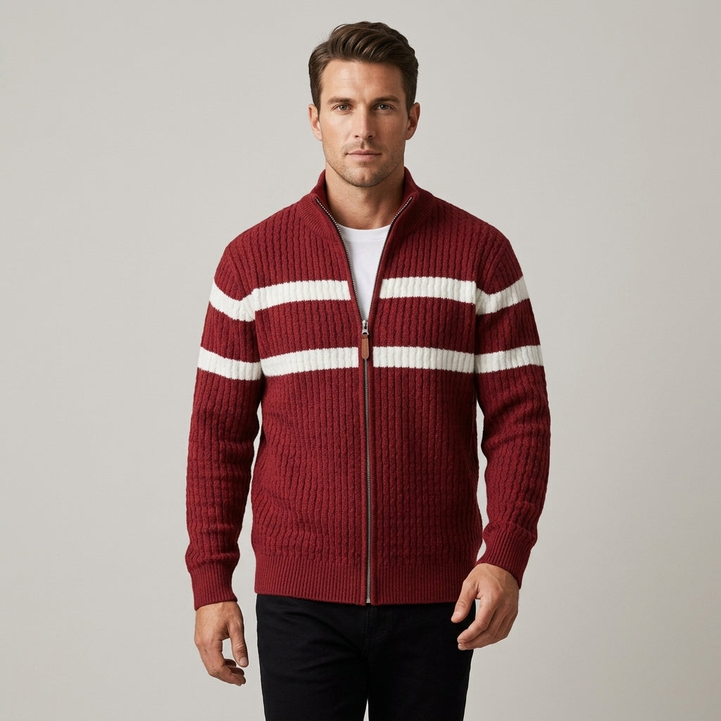 Women's Cable Knit Full-Zip Cardigan
