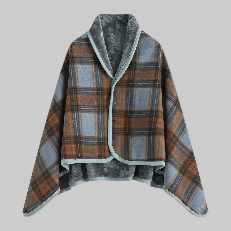 Linnea | Buttoned Wrap Shawl