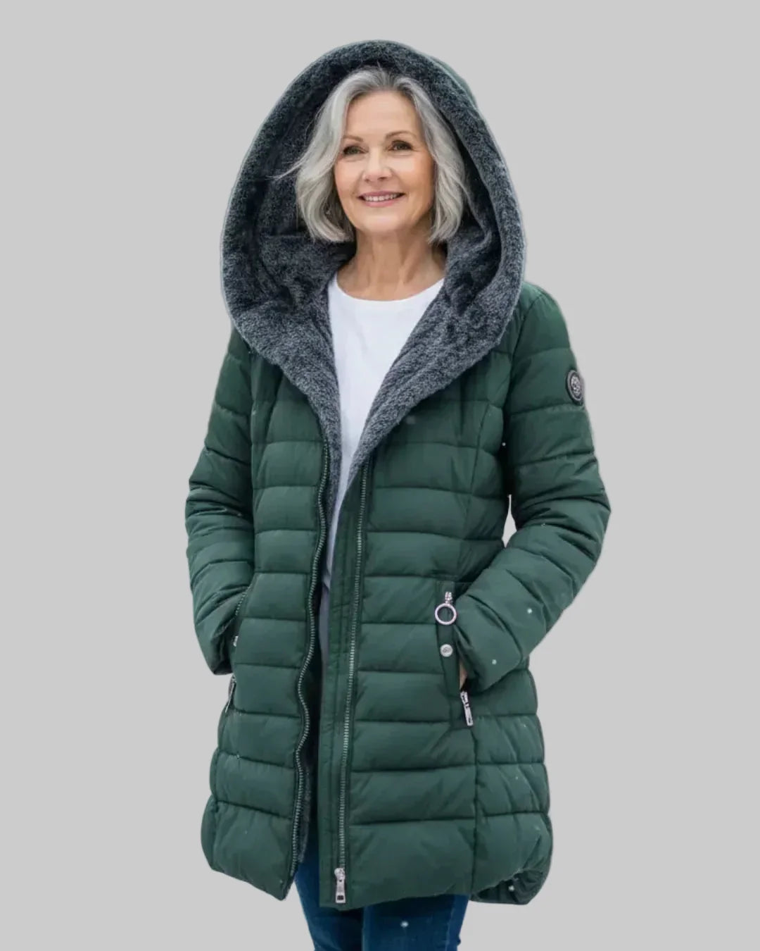 Hooded Quilted Padded Winter Coat