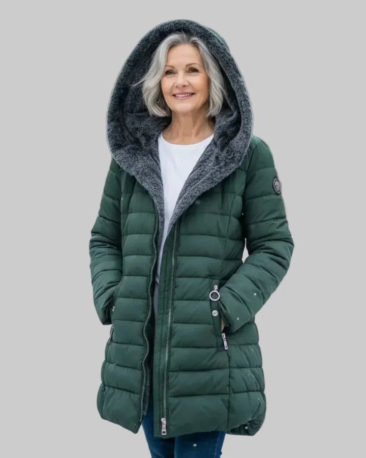Hooded Quilted Padded Winter Coat