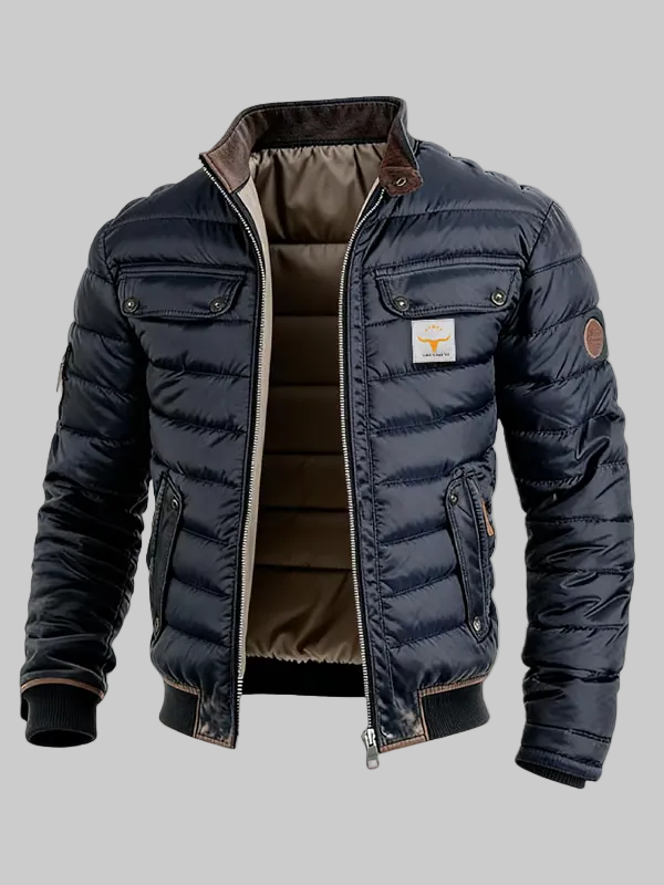 Retro Quilted Zip Jacket