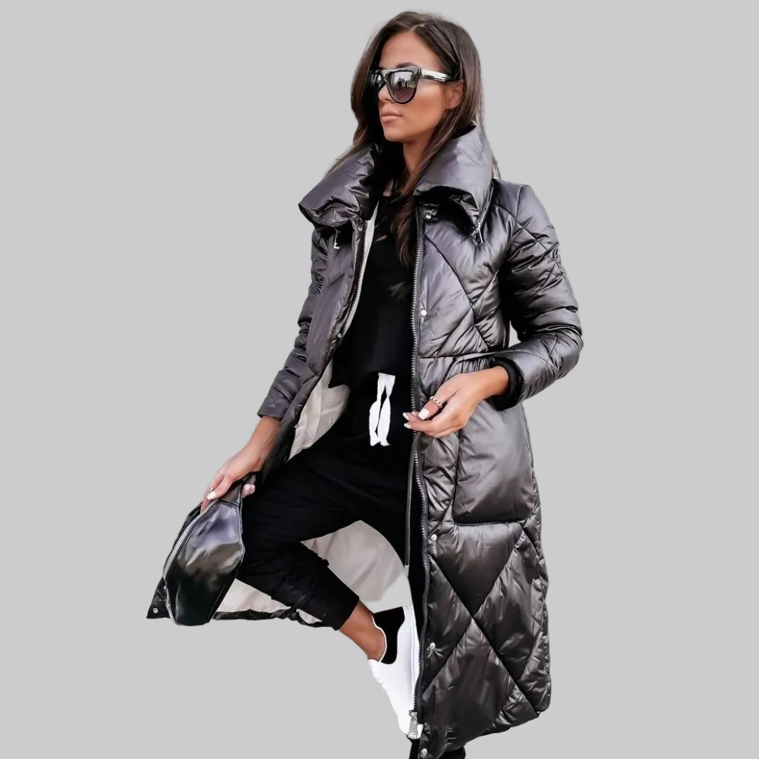 Long Quilted Winter Jacket