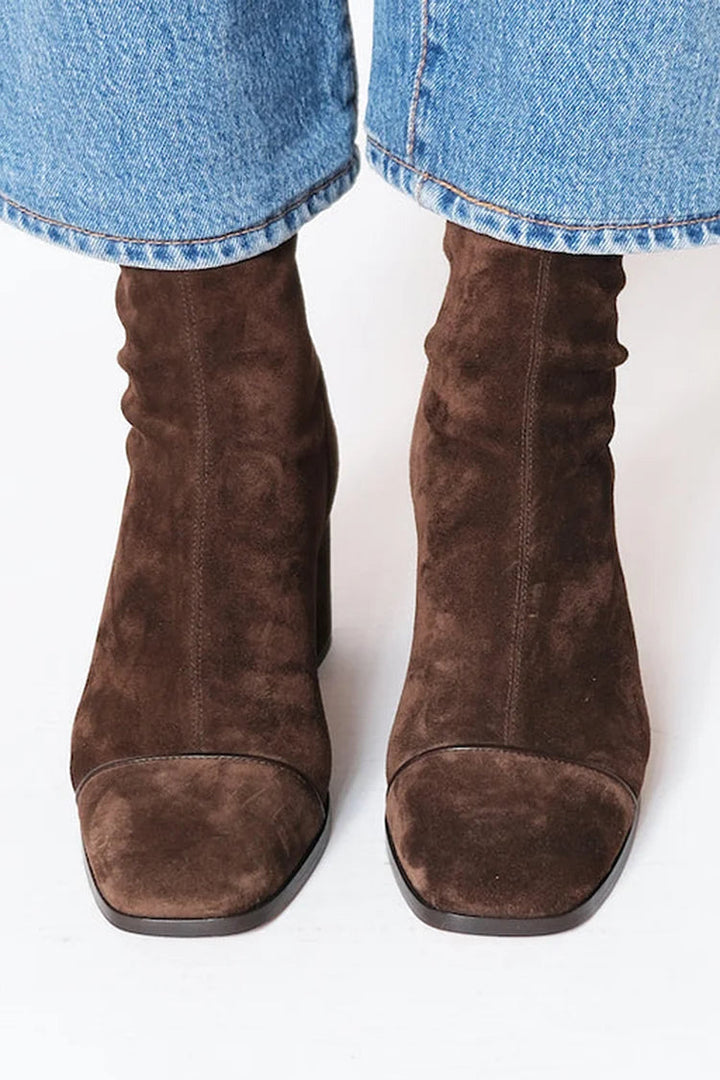 Women's Square Toe Block Heel Boots