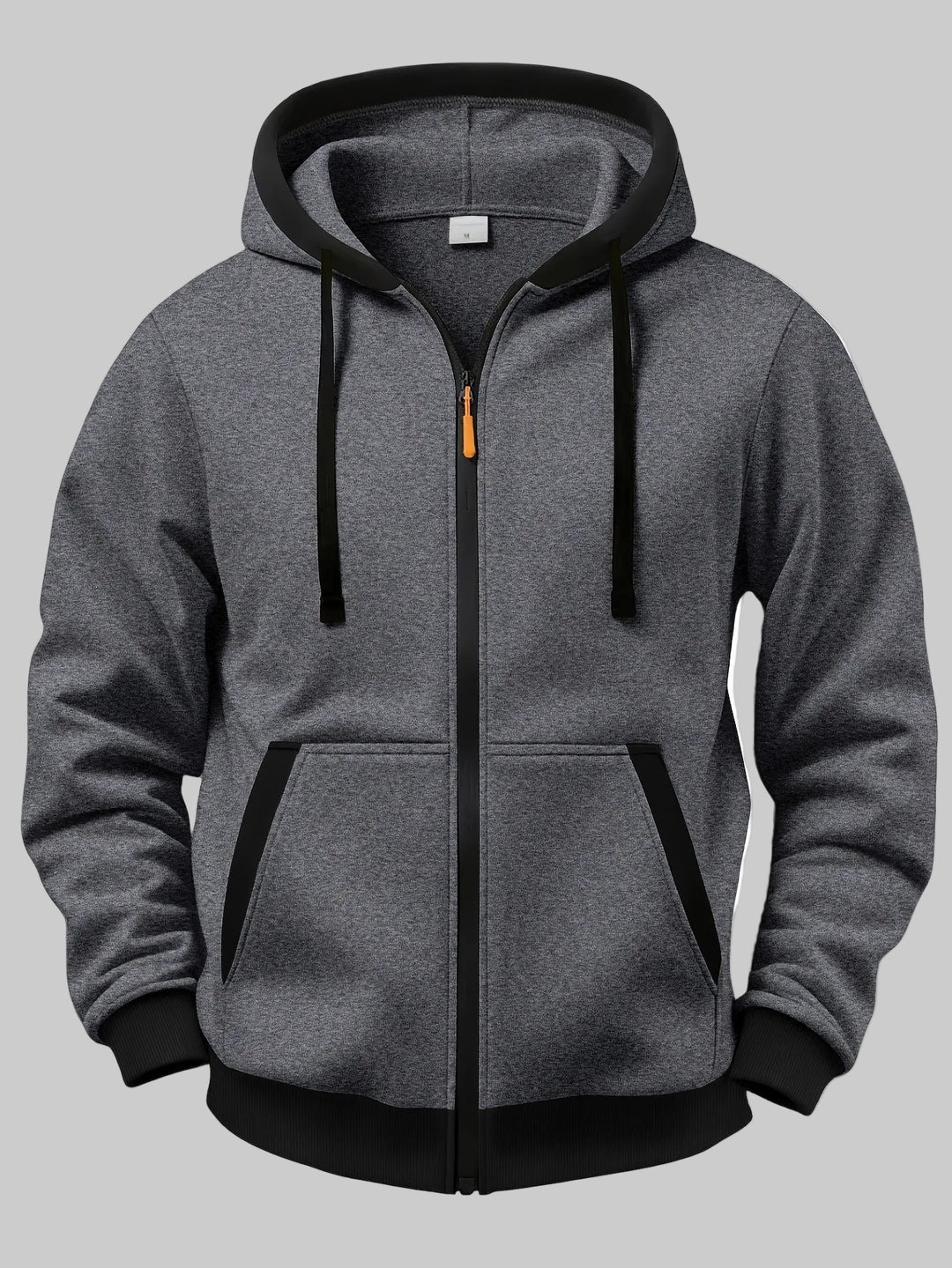 Relaxed Fit Hooded Zip-Up Winter Jumper