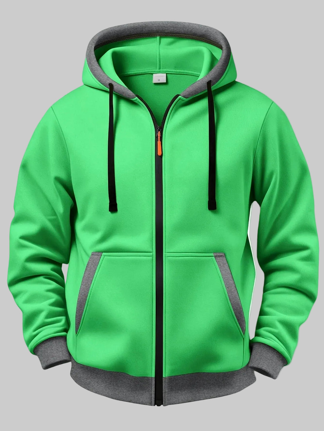 Relaxed Fit Hooded Zip-Up Winter Jumper