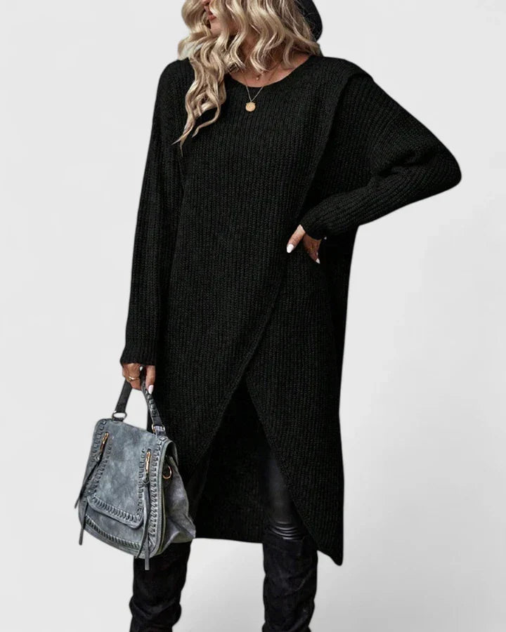 Women's Long-Sleeve Knit Sweater Dress