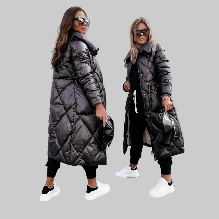 Long Quilted Winter Jacket