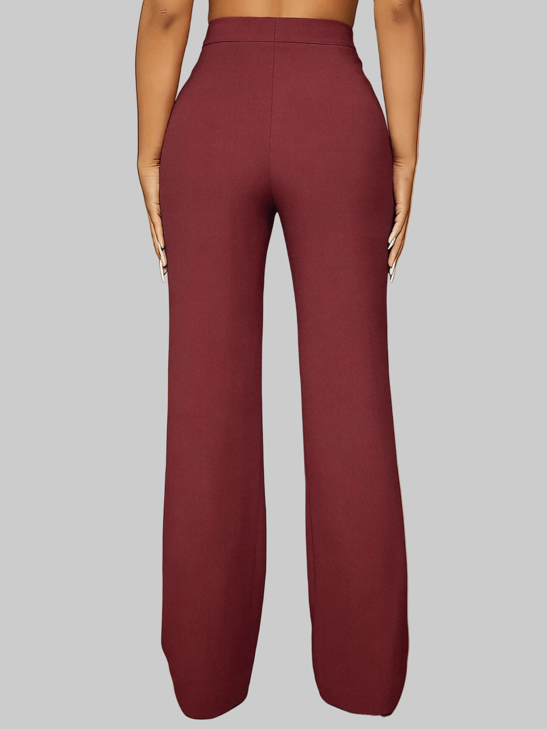 Women's Relaxed V-Neck Striped Trousers Set