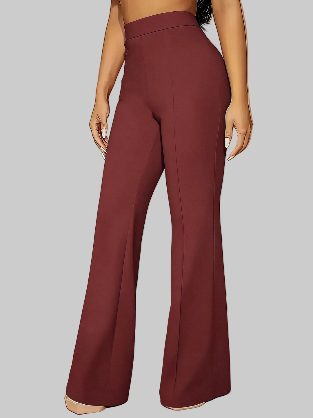 Women's Relaxed V-Neck Striped Trousers Set