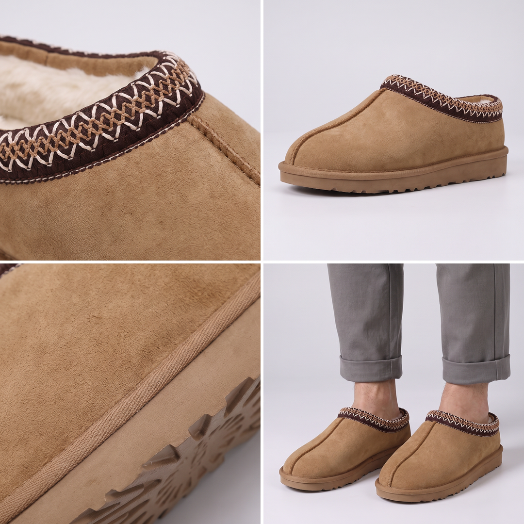 Women's Plush Fur-Lined Slip-On Winter Slippers