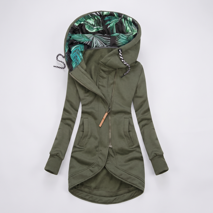 Women's Hooded Zip-Front Winter Parka - Green