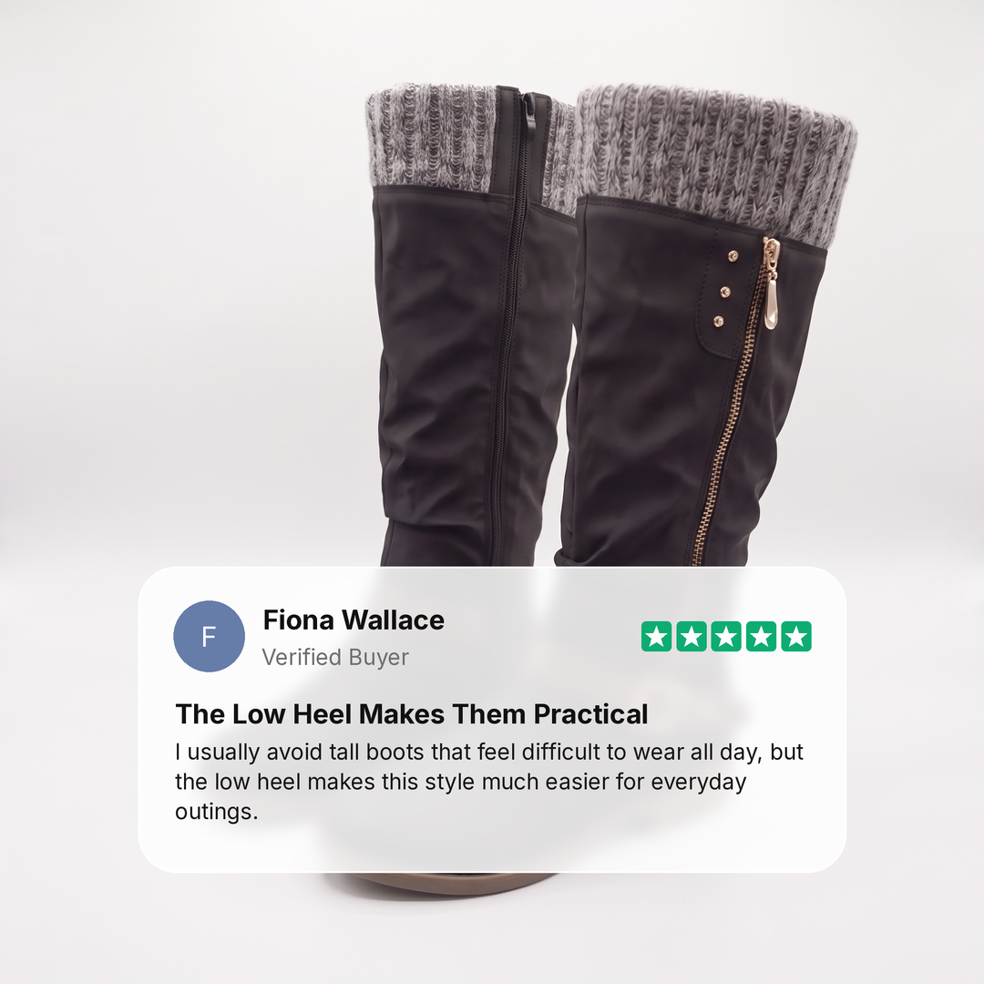 Women's Knit Cuff Knee High Boots