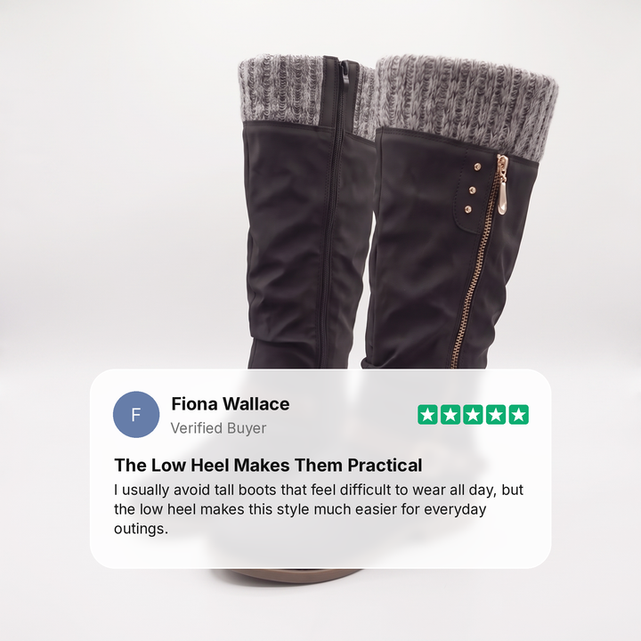 Women's Knit Cuff Knee High Boots