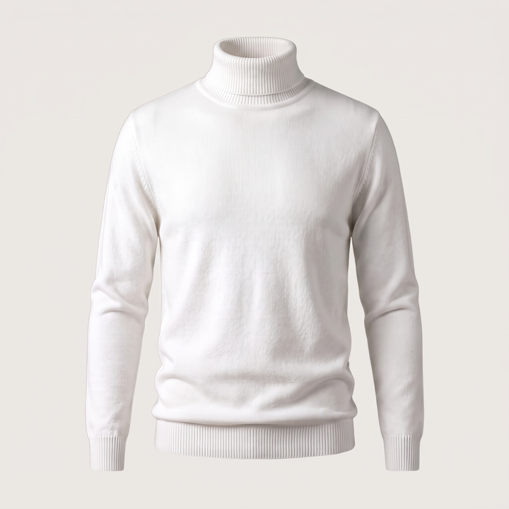 Women's Cashmere Roll Neck Jumper - White