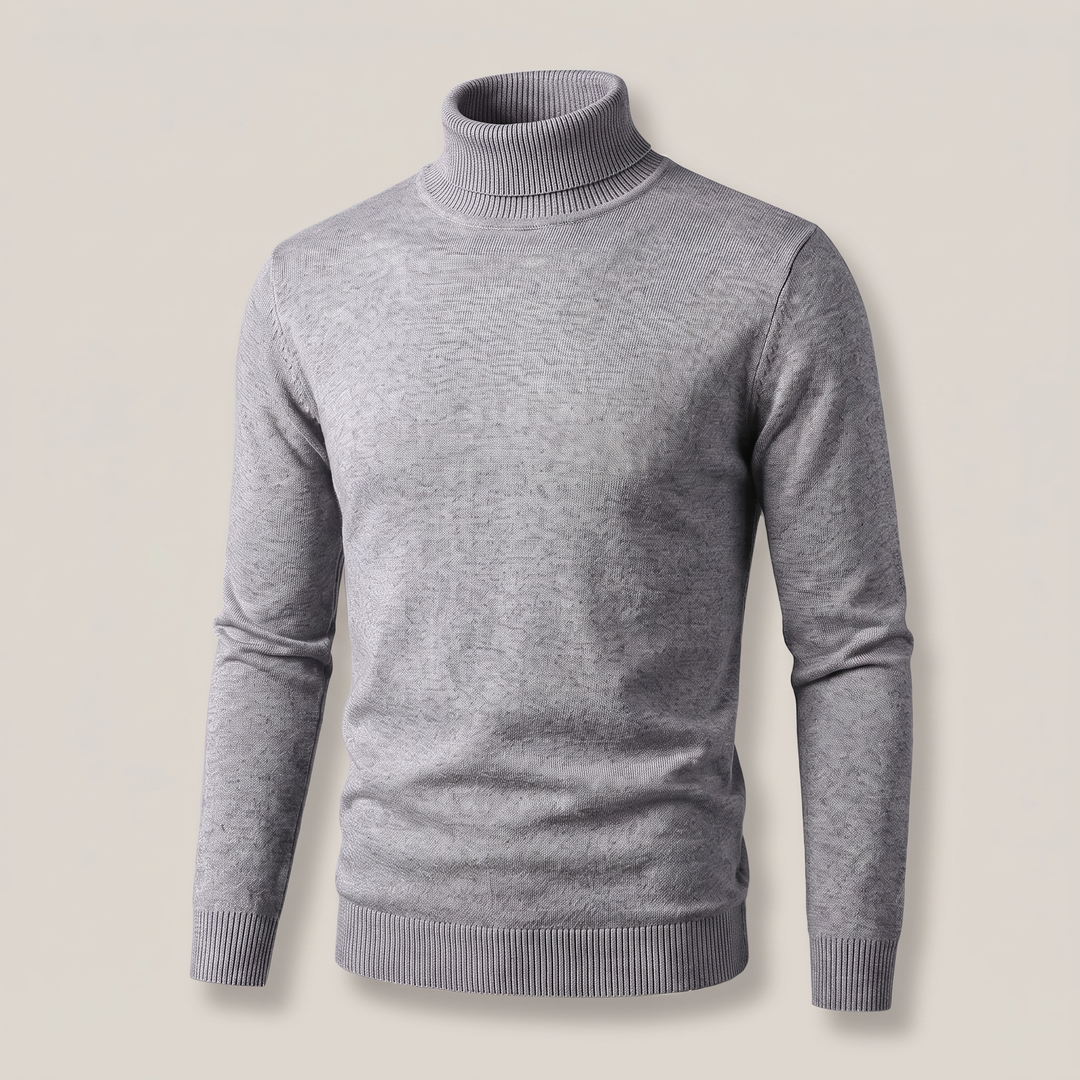 Women's Cashmere Roll Neck Jumper - Grey