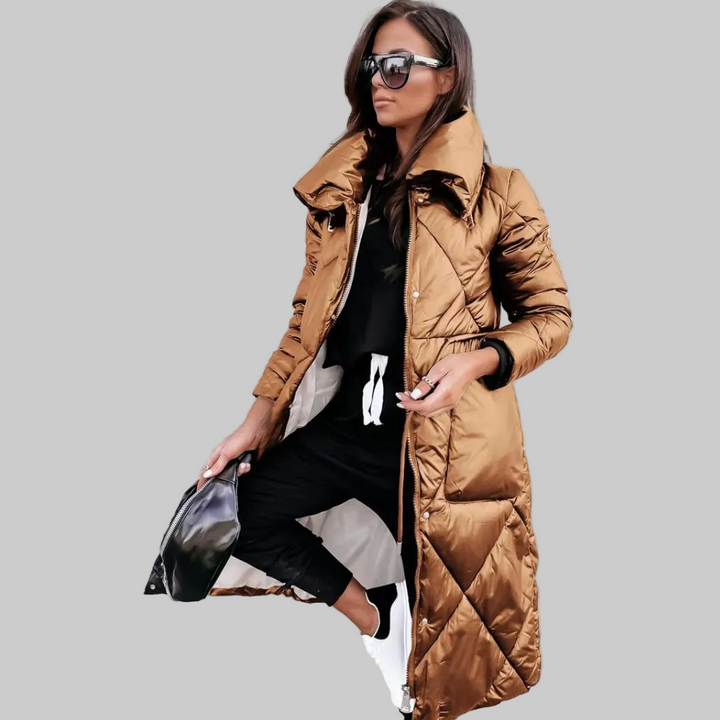 Long Quilted Winter Jacket