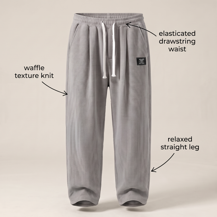 Women's Textured Relaxed Fit Drawstring Trousers