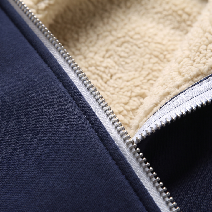 Men's Teddy-Lined Hooded Zip Jacket