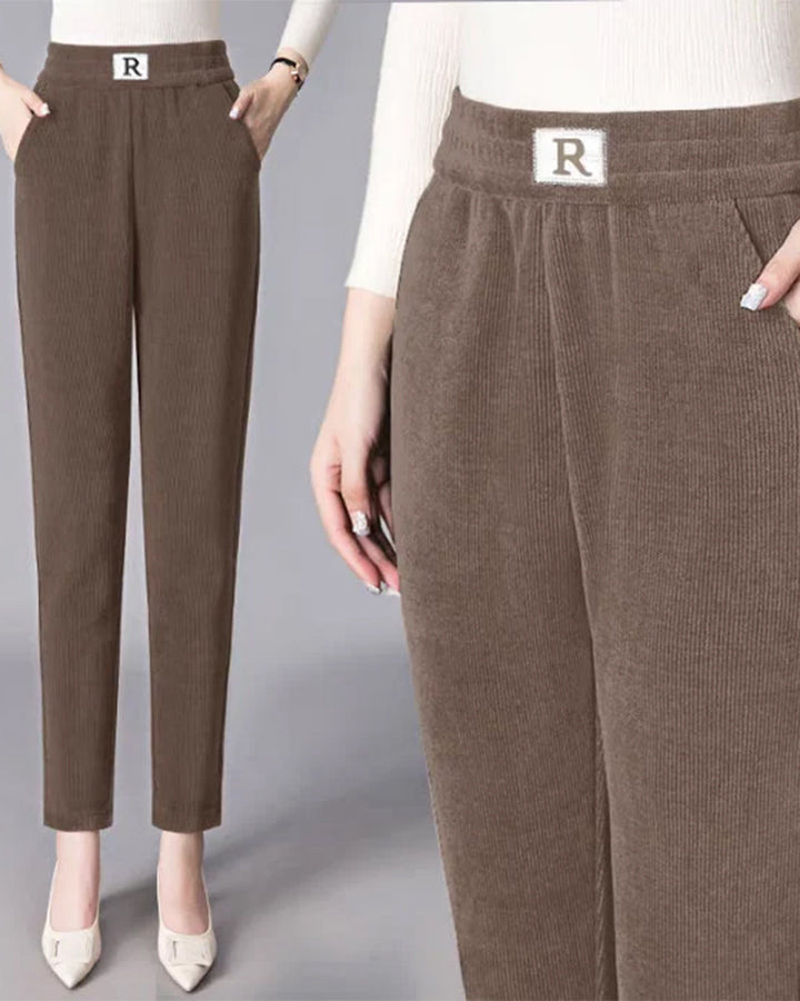 Women's High-Waist Fleece-Lined Jogger Trousers