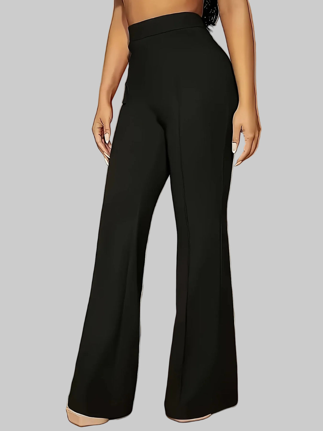 Women's Relaxed V-Neck Striped Trousers Set