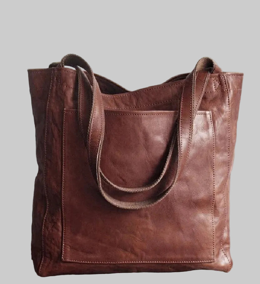 Spacious Tote Bag with Front Pocket and Twin Shoulder Straps