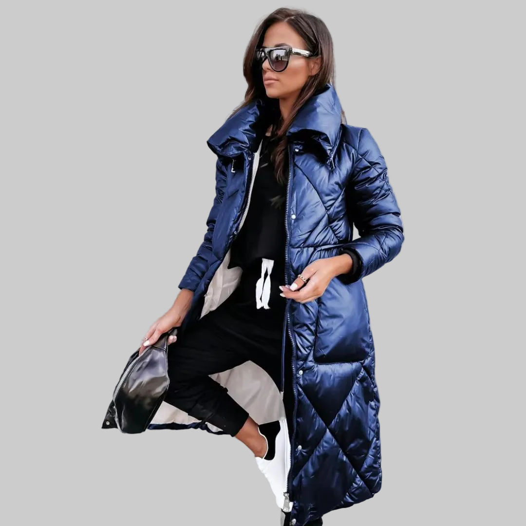 Long Quilted Winter Jacket