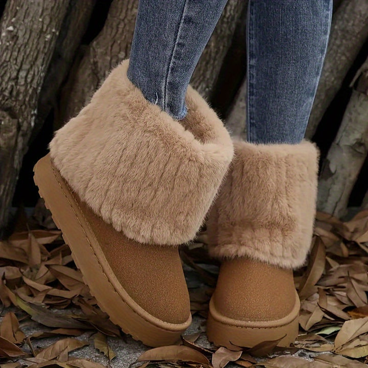 Women's Plush-Lined Platform Ankle Boots