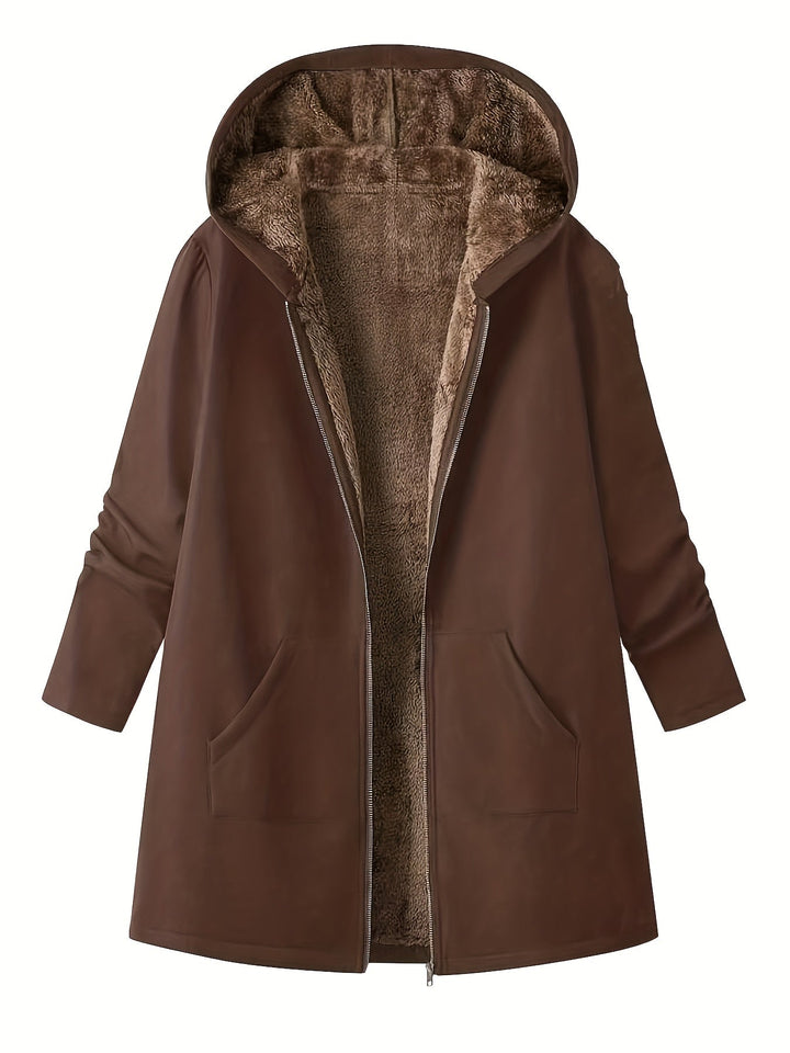 Women's Soft-Lined Hooded Longline Coat