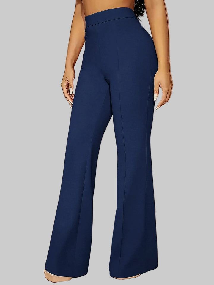 Women's Relaxed V-Neck Striped Trousers Set