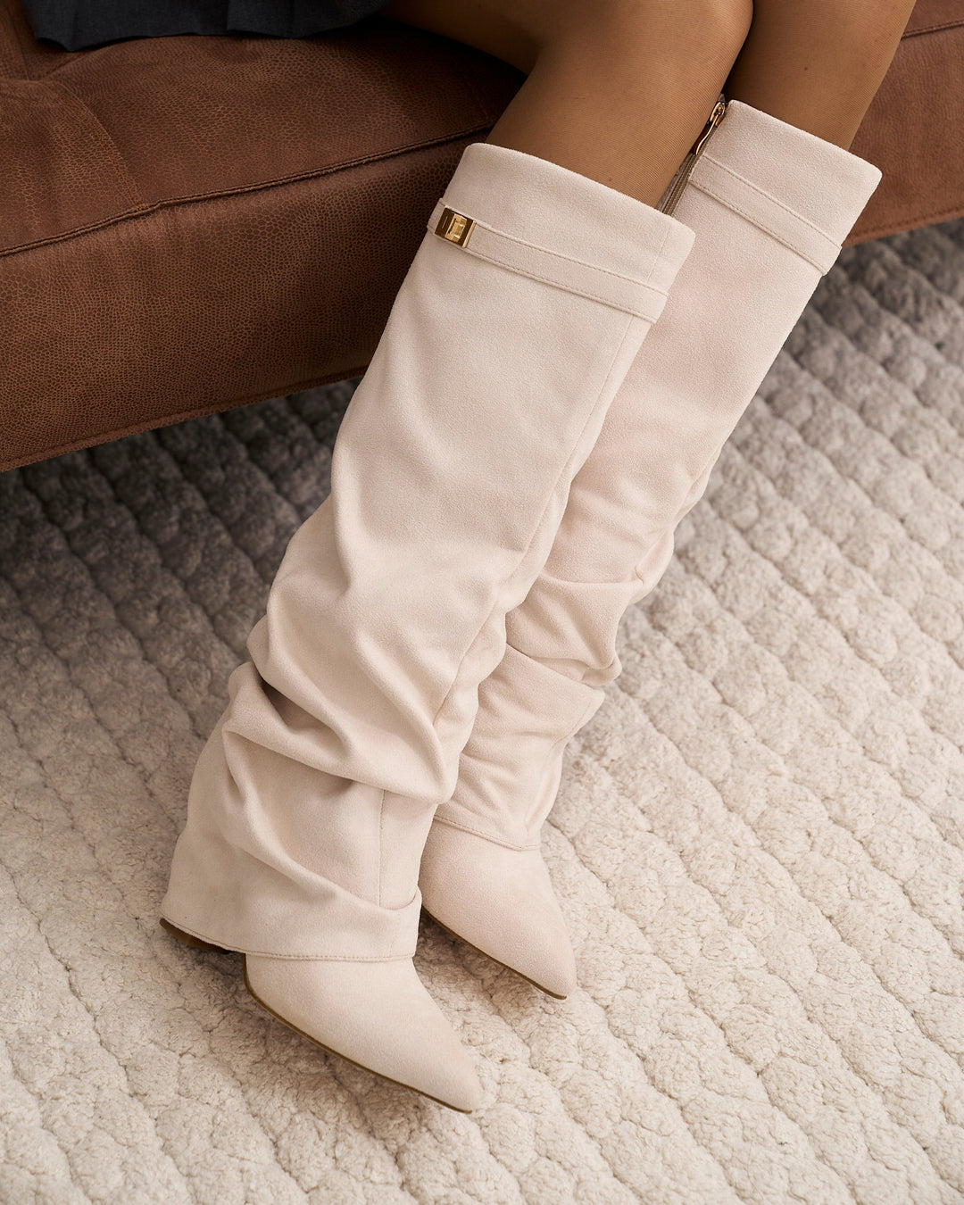 Women's Slouchy Suede Knee High Boots
