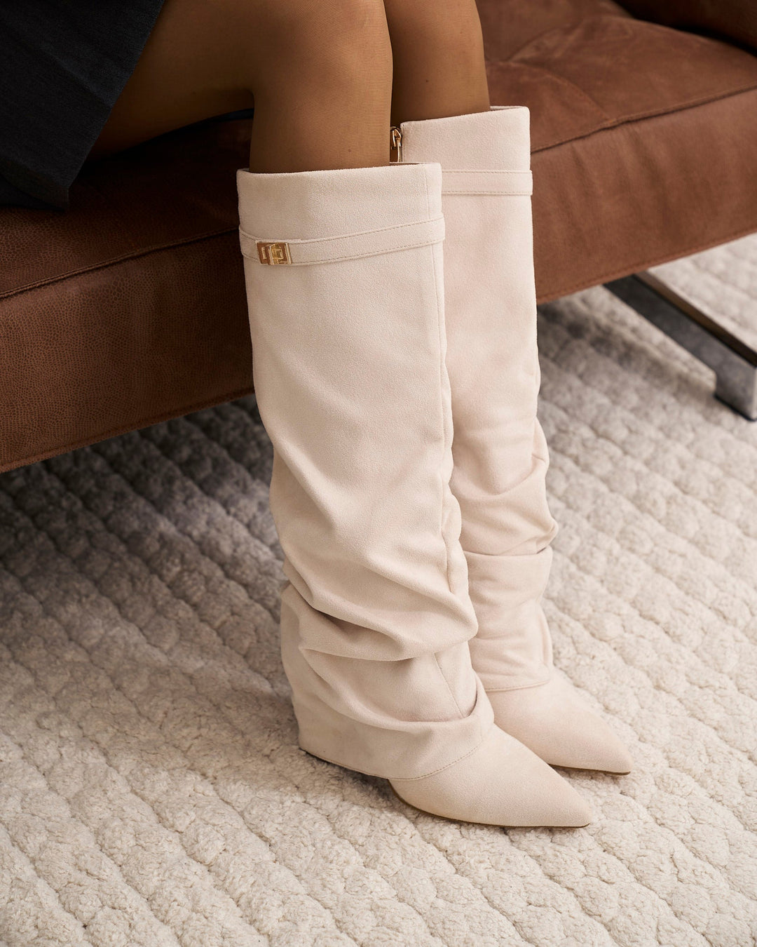 Women's Slouchy Suede Knee High Boots