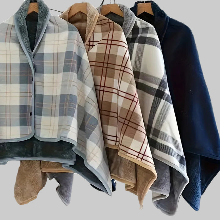 Linnea | Buttoned Wrap Shawl
