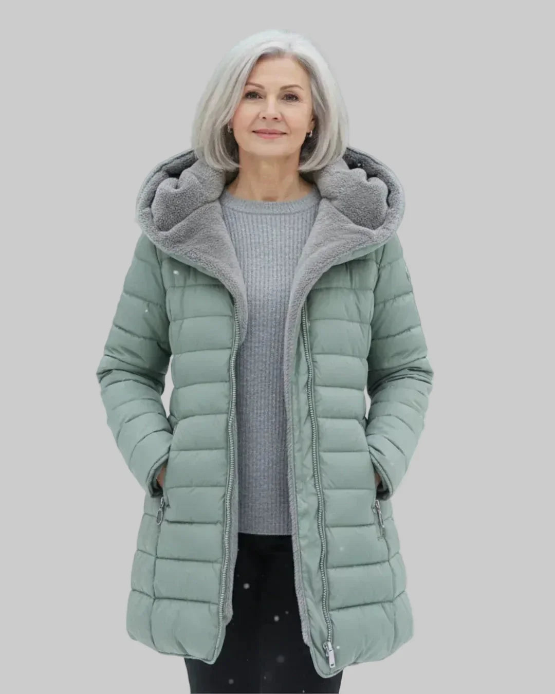Hooded Quilted Padded Winter Coat