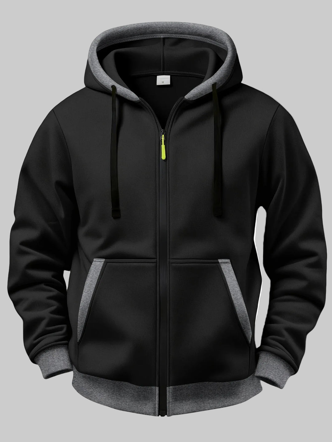Relaxed Fit Hooded Zip-Up Winter Jumper