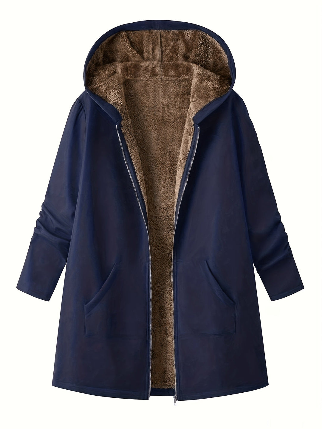 Women's Soft-Lined Hooded Longline Coat