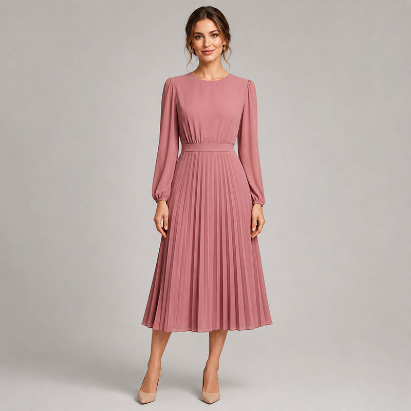 Amelie Pleated Midi Dress