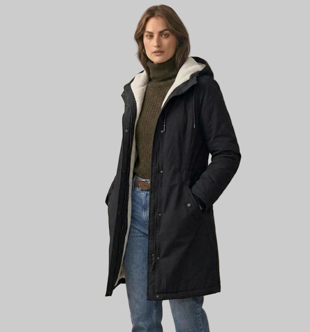 Hooded Longline Parka Coat