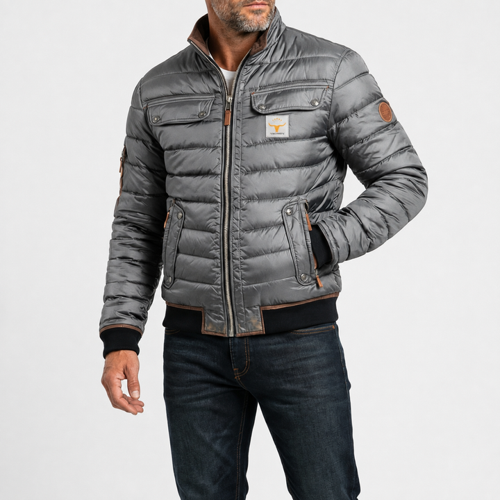 Retro Quilted Zip Jacket