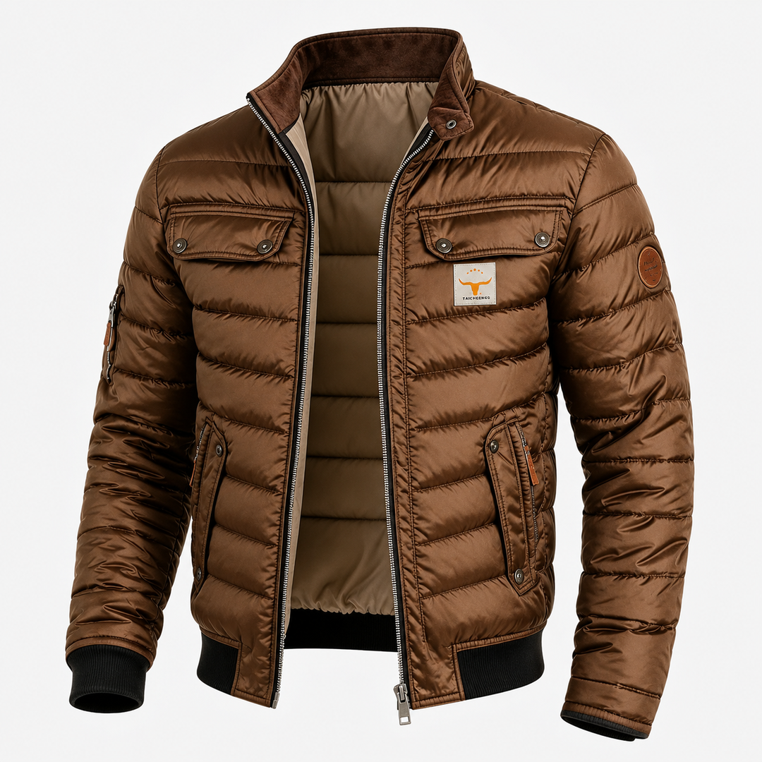 Retro Quilted Zip Jacket