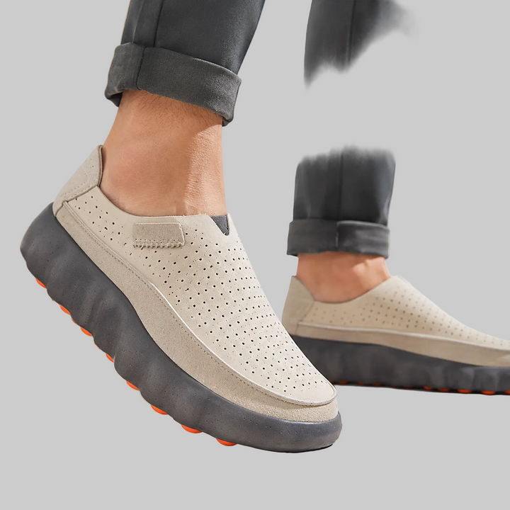 Men's Perforated Cushioned Slip-On Loafers