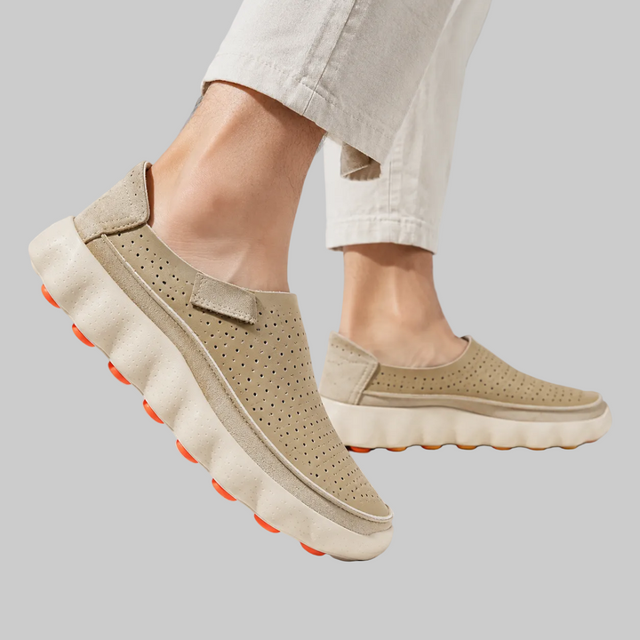 Men's Perforated Cushioned Slip-On Loafers