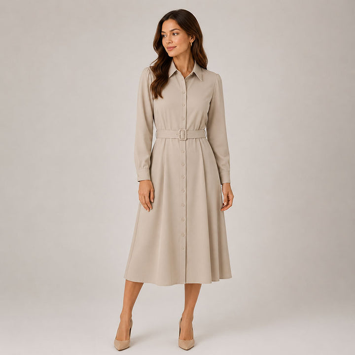 Clara Belted Shirt Dress