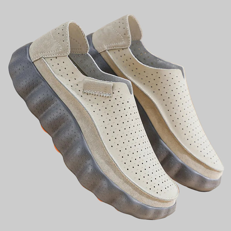 Men's Perforated Cushioned Slip-On Loafers