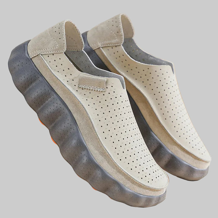 Men's Perforated Cushioned Slip-On Loafers