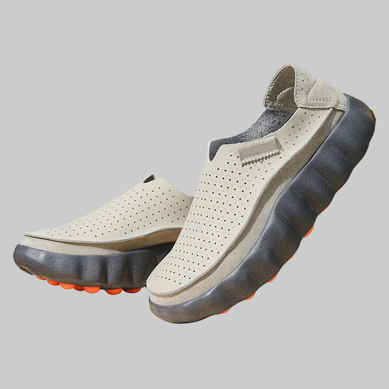 Men's Perforated Cushioned Slip-On Loafers