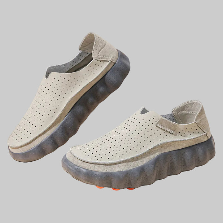 Men's Perforated Cushioned Slip-On Loafers