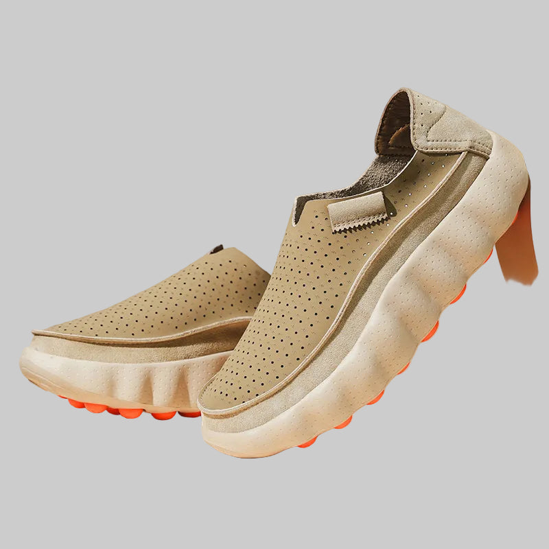 Men's Perforated Cushioned Slip-On Loafers